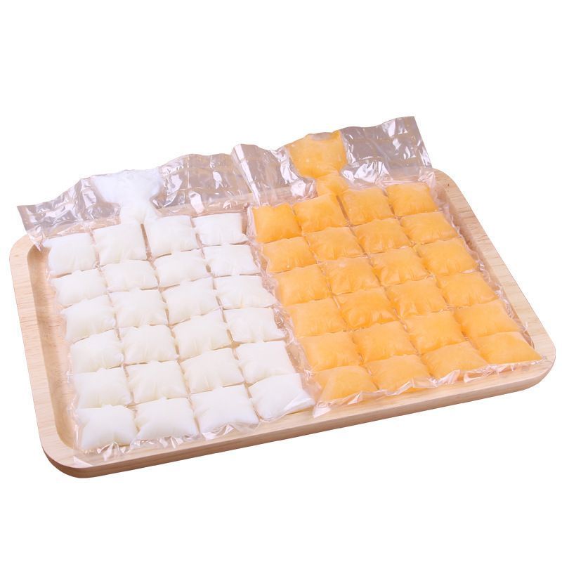 24 Grids Disposable Ice Bag Self Sealing Ice Maker Cooler Bag Ice Cube Mold Tray With Funnel