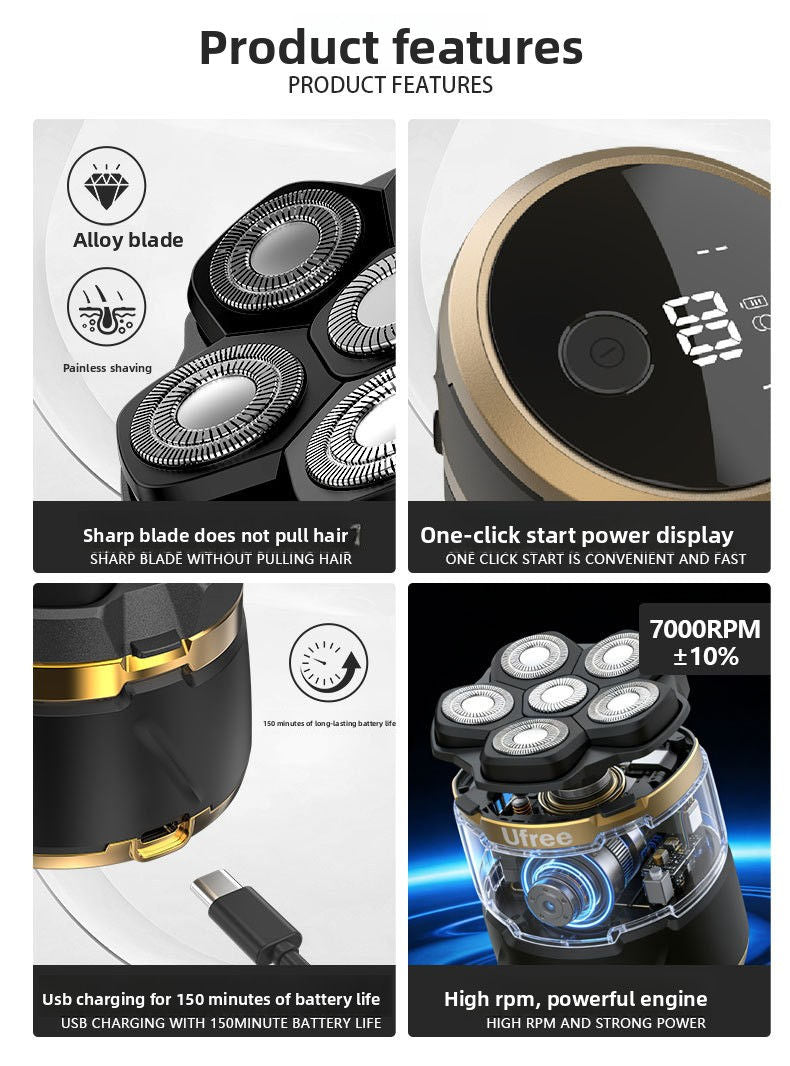 3-Head Waterproof Electric Shaver
