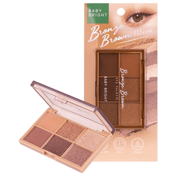 باليت ظلال عيون برونزية بنية 0.7 جرام × 6 ألوان بيبي برايت (M)