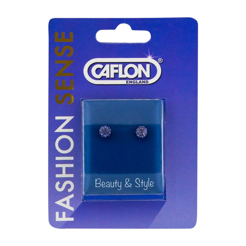 Caflon Fashion Sense Gold Plated Tanzanite Glitterball Earring, 4.5mm