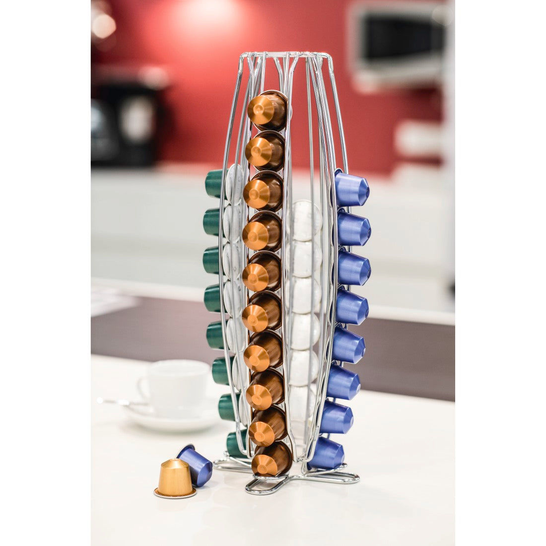 Xavax 111079 "Torre" Coffee Capsule Stand-Nespresso, 40Caps