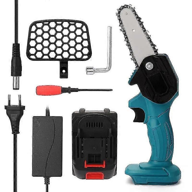 Rechargeable Small Electric Saw 21v Lithium Battery Portable Woodworking One-handed Electric Saw Mini Brushed Electric Chain Saw zxin