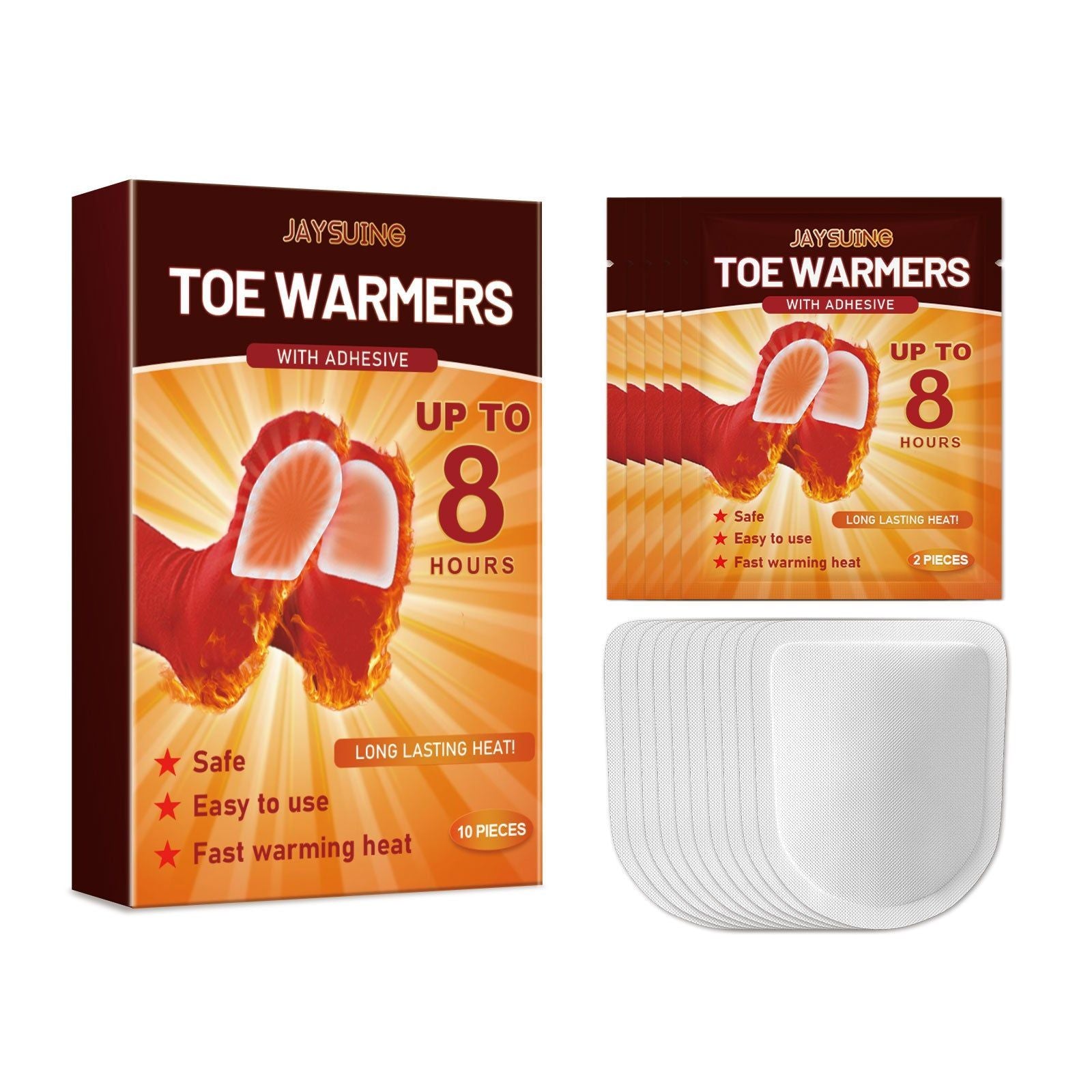 Self-Heating Plantar Warmth Patches, Portable Foot Pads for Cold Feet, 5 Pairs ,10pieces