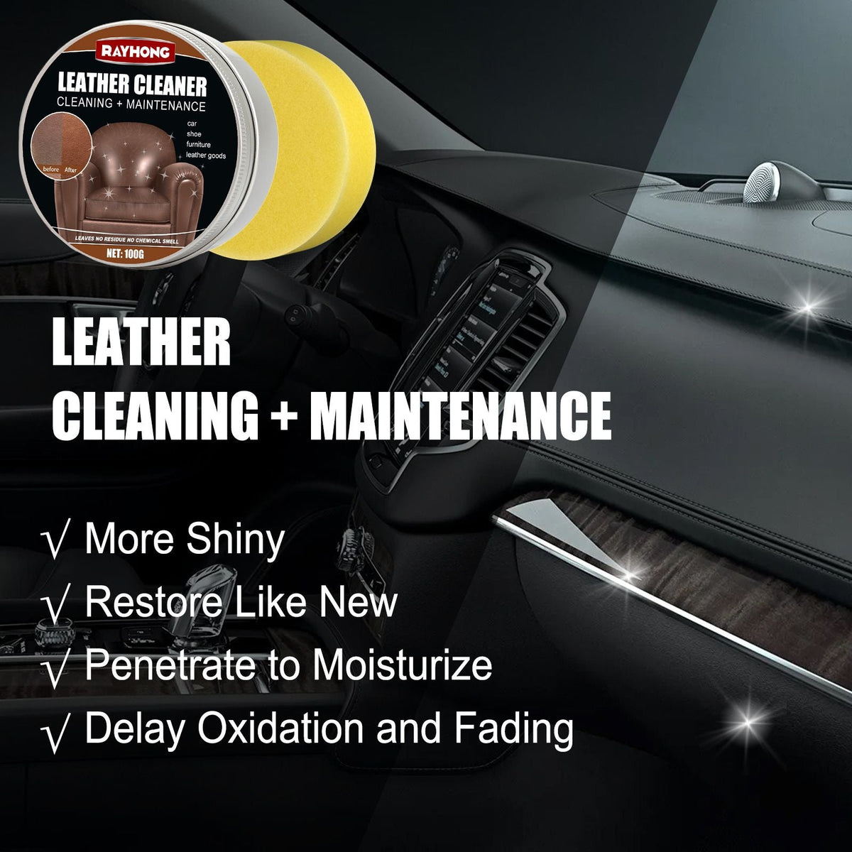 Leather Conditioning Cream Repair Gel For Sofa Car Seat Refurbishment Care