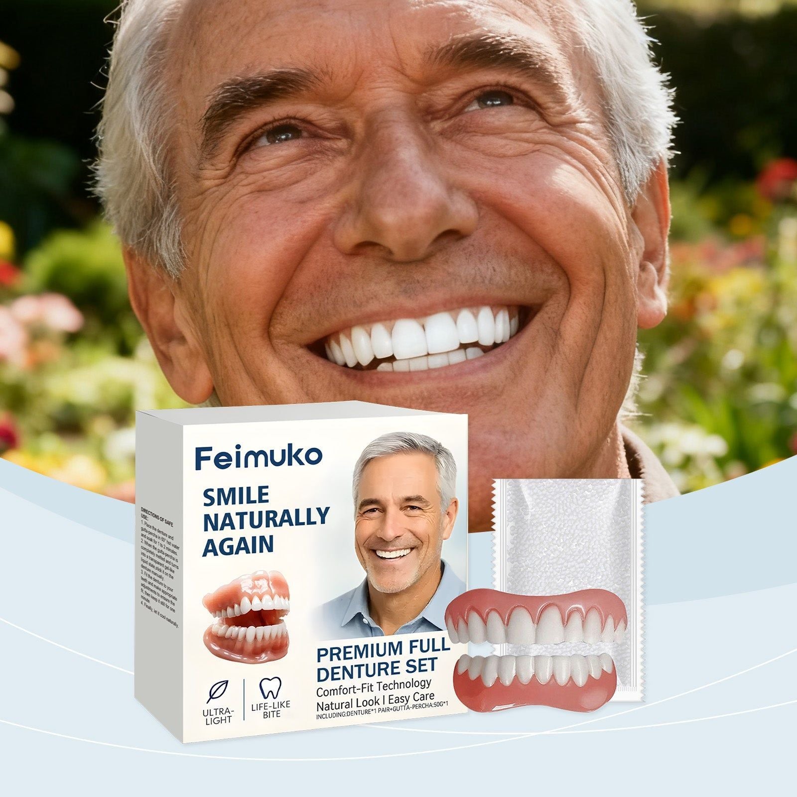Denture Retouching Set, Comfortable, Natural Fit, Easy Care, DIY Dental Repair ,1set