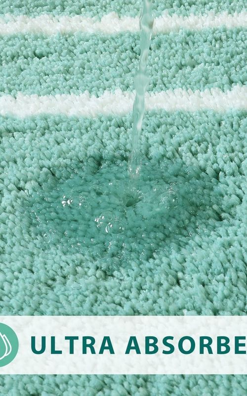 AIESY® Beautiful Runner Double Border Design Non-Slip Bath Mat