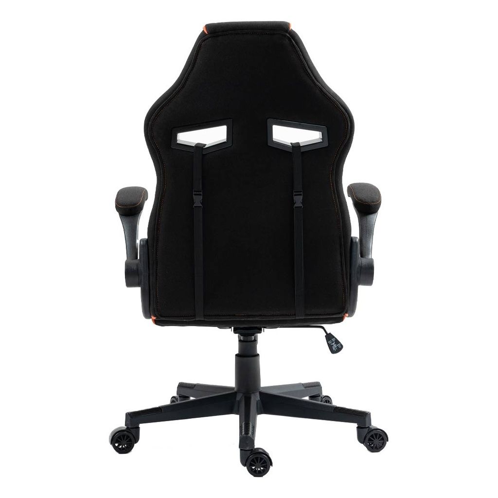 Porodo Ergonomic Gaming Chair with Flexible Headrest, Black/Orange