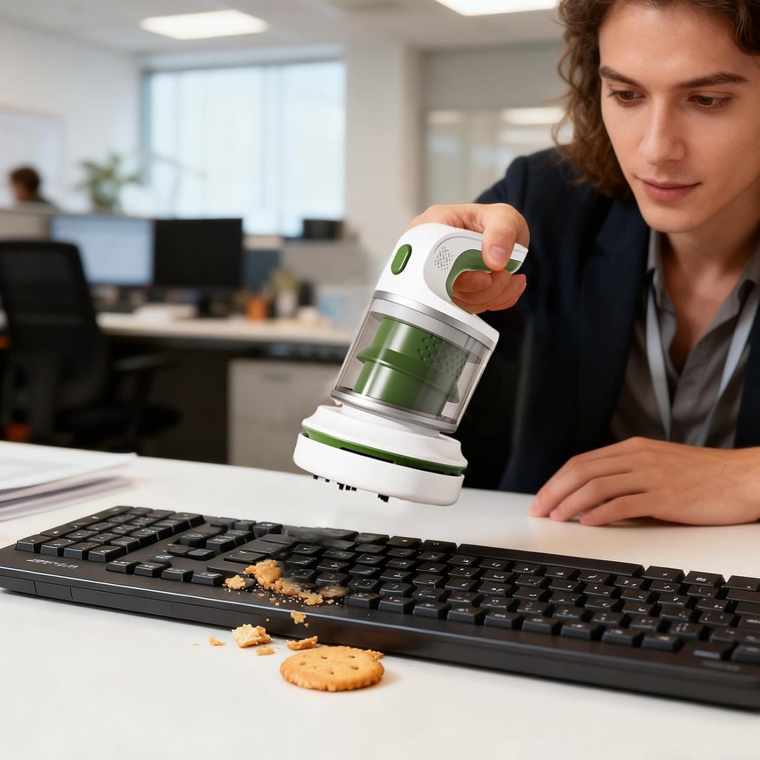 Computer Vacuum Cleaner Portable Debris Removal Desktop Vacuum Cleaner