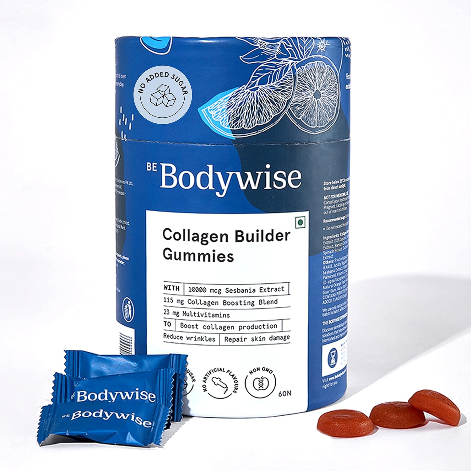 Be Bodywise Collagen Builder Gummies لتجديد البشرة | عبوة تكفي لمدة 60 يومًا