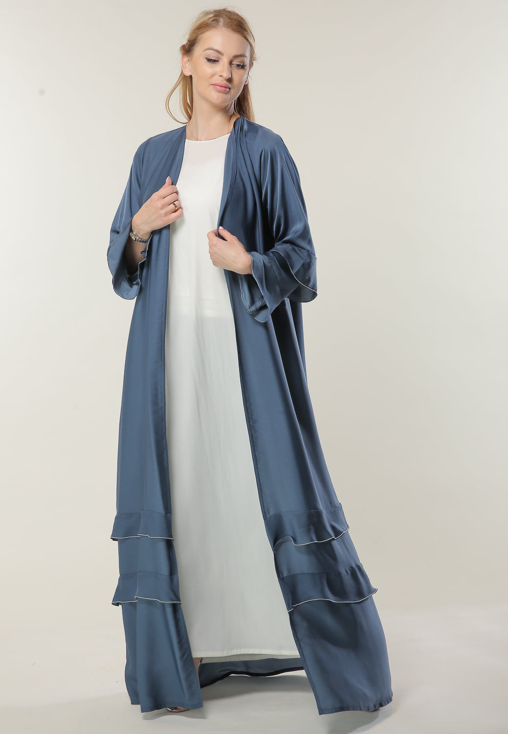 MOiSTREET Casual Blue Abaya