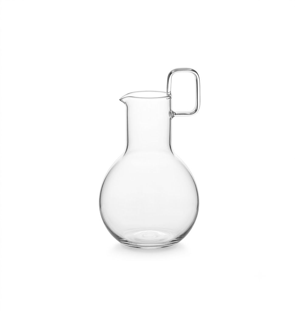 Decorative Ribbed Glass Vase