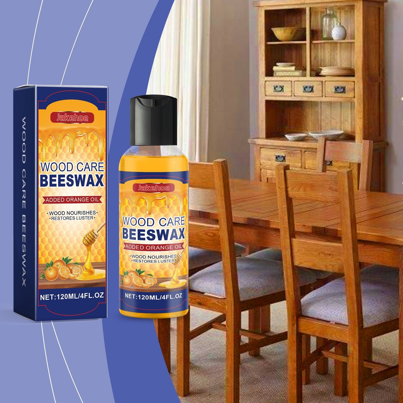 Beeswax Polish, Protective Wood Finish, Nourishes and Shines, Durable Spray ,120ml