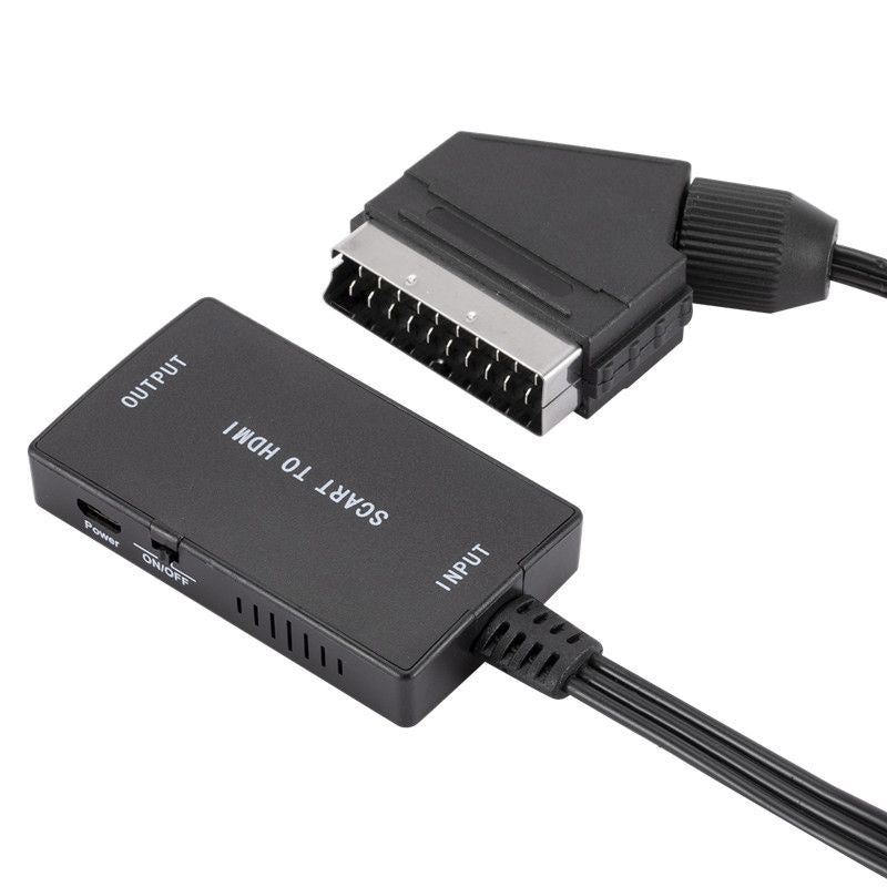 Scart To HDMI Converter High Definition Audio Video Compatible Adapter Connector