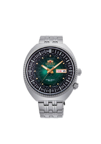 ORIENT Revival World Map watch - GNT AUT SS GREEN RA-AA0E02E19B