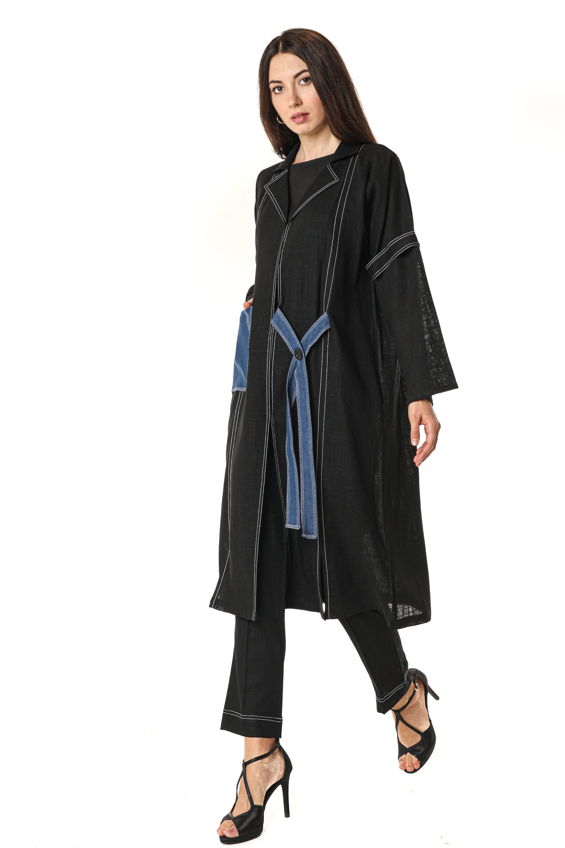 MOiSTREET Navy Denim Pocket  Travel Set