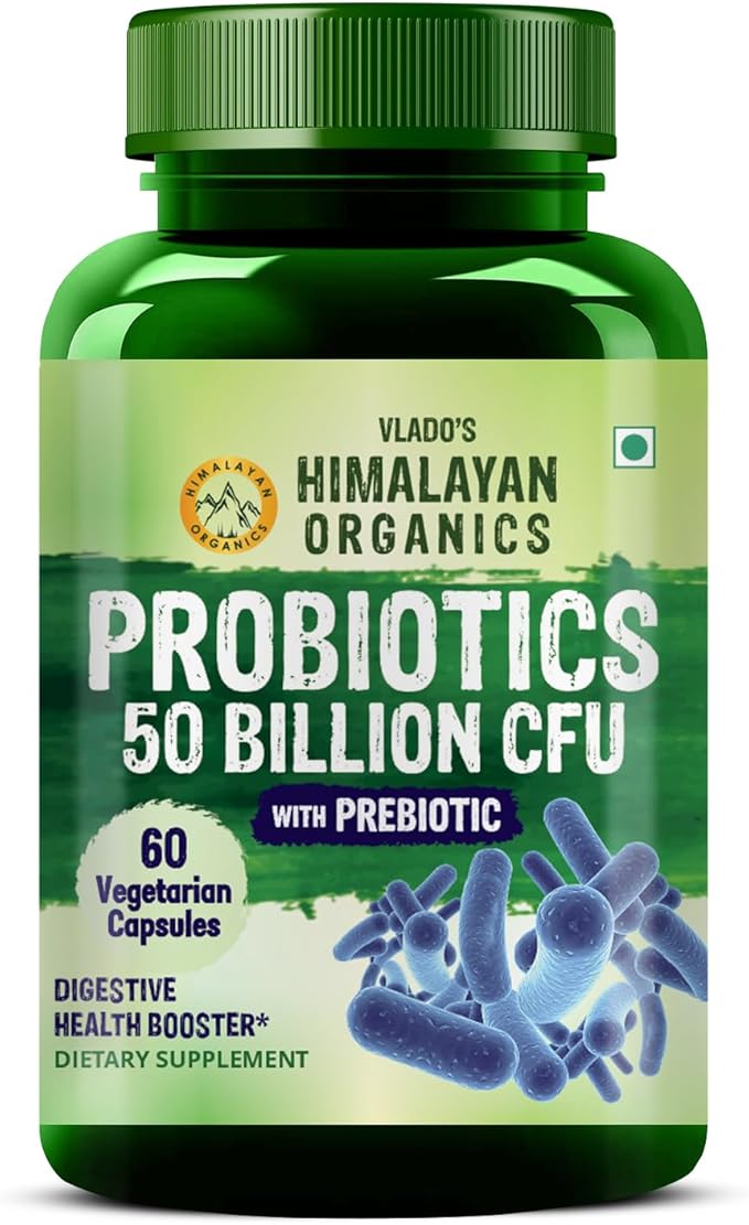 Himalayan Organics Probiotics 50 Billion CFU with Prebiotic 60 Tablets