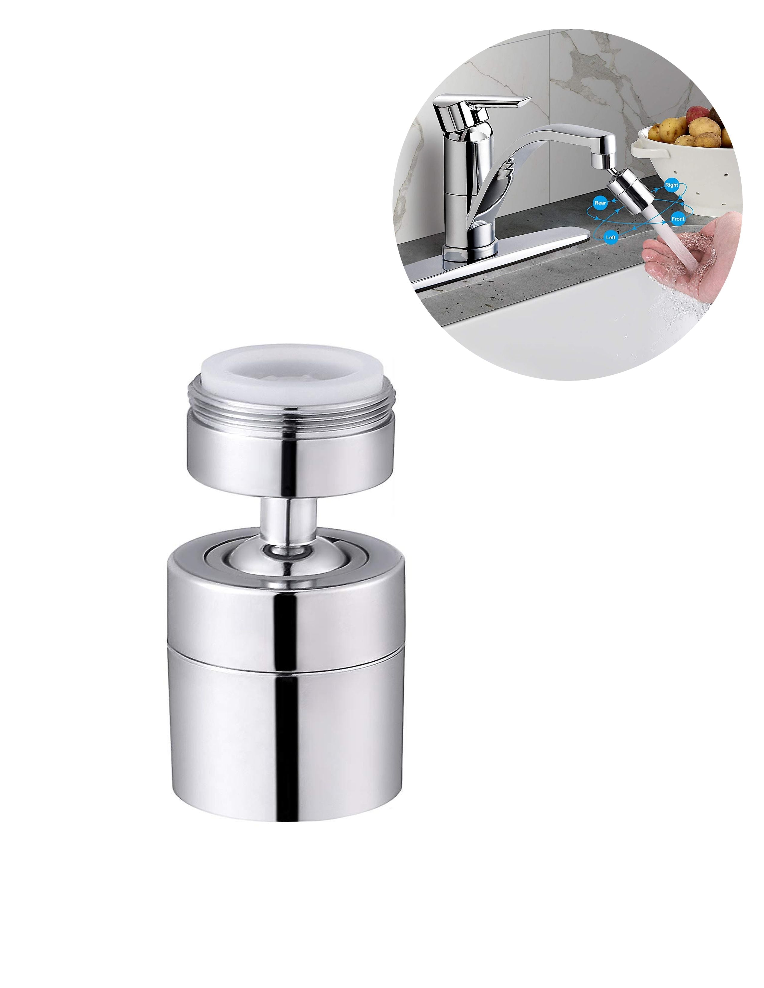 Kitchen Sink Faucet Splash Filter Rotary Booster Splash proof Faucet