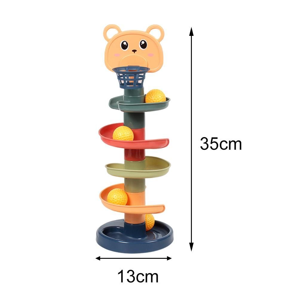 Rolling Ball Ramp Toy Spinning Tower Ball Activity Toy Educational Game Baby Toddler Gifts