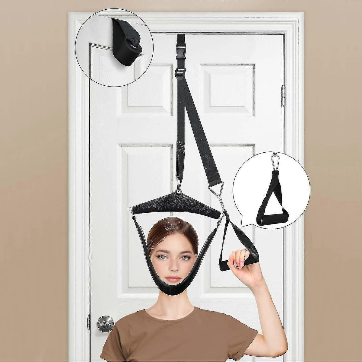 Neck Stretcher Cervical Traction Device For Home Use Over The Door Neck Traction Device Portable Cervical