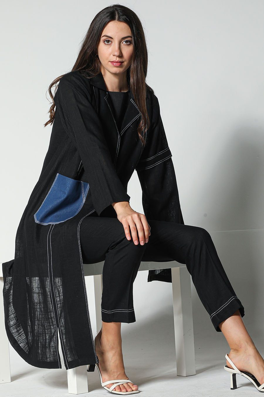 MOiSTREET Navy Denim Pocket  Travel Set