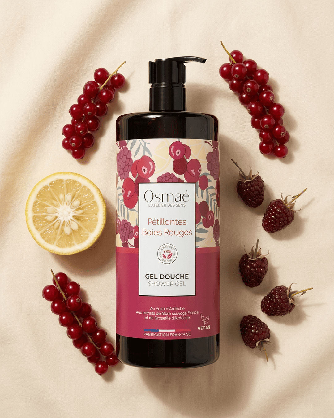 Osmaé Pétillantes Baies Rouges Shower Gel