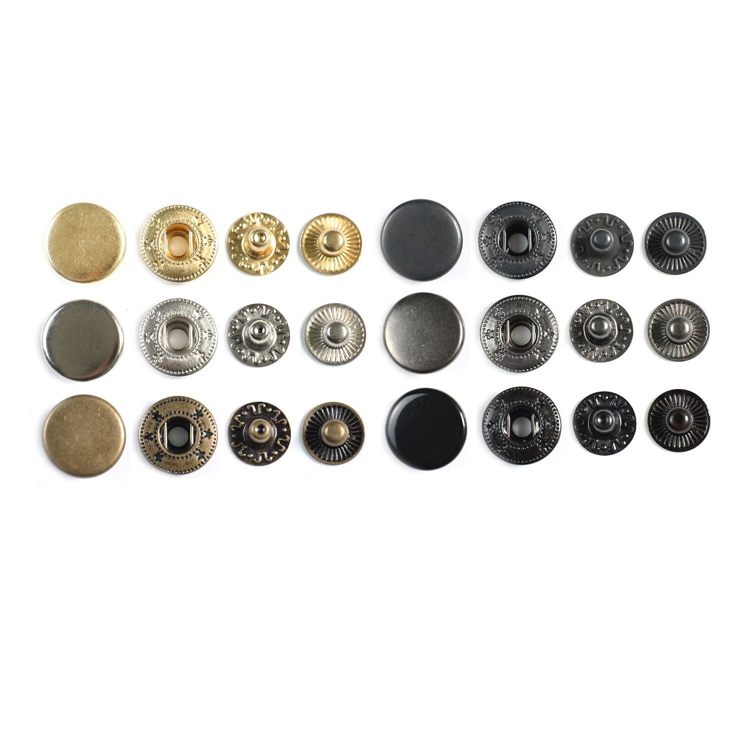 Metal Snap Kit Snaps for Leather Handmade DIY Clothes Pants Metal Buttons