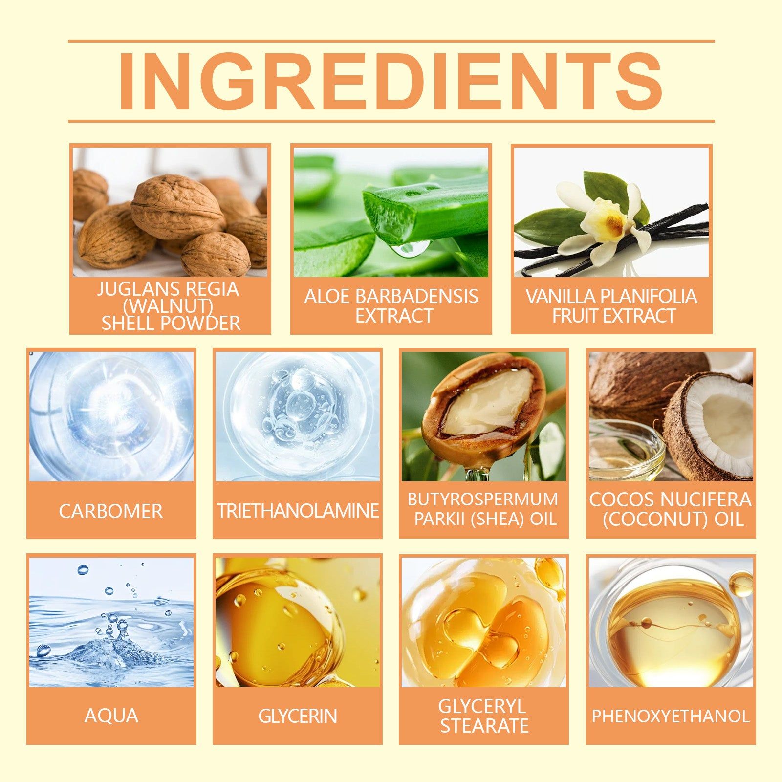 Coconut Body Scrub, Gentle Exfoliating Skin Care for Smooth, Soft, Radiant Skin ,100g