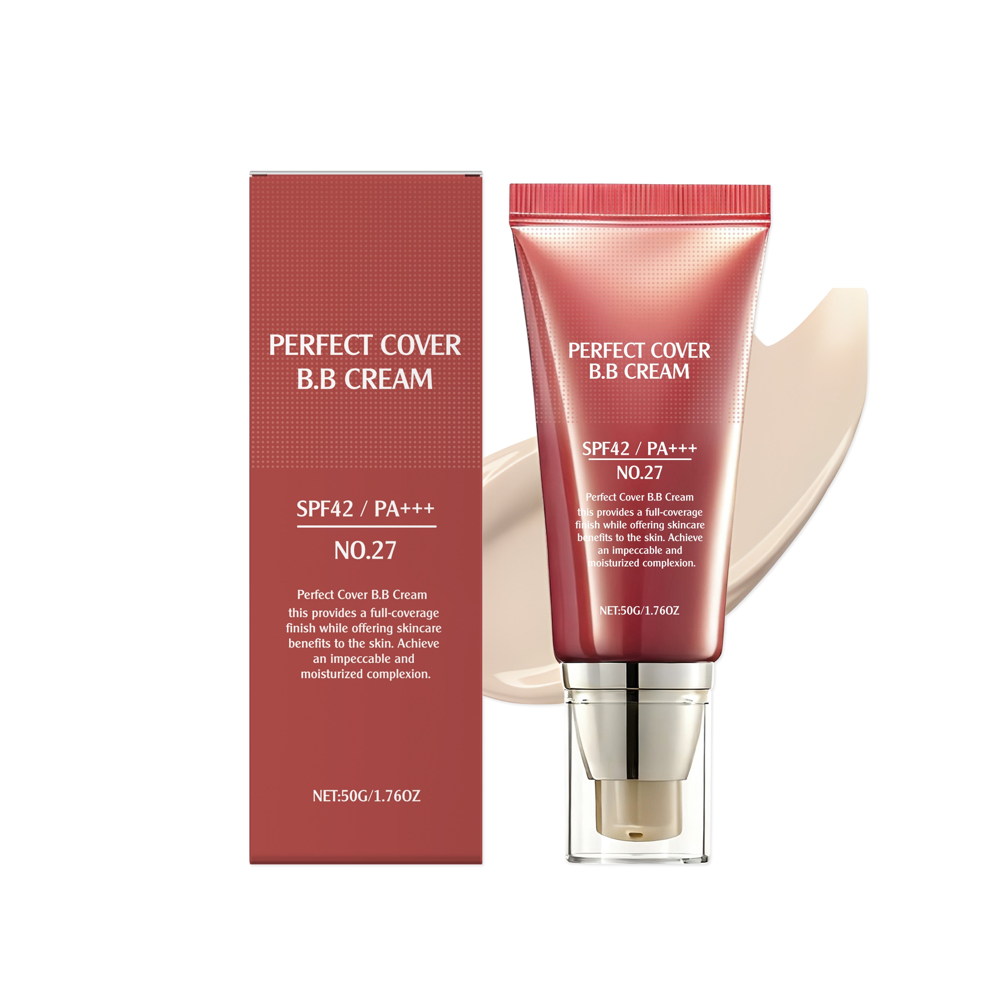 Brightening Concealer BB Cream for Flawless Skin, Hydrating, Long-lasting, UV Protection ,50g