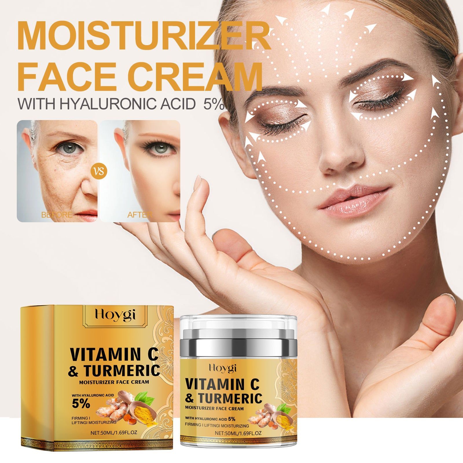 Brightening Rejuvenating Face Cream, Anti-Wrinkle, Firming, Hydrating, Glow ,50ml