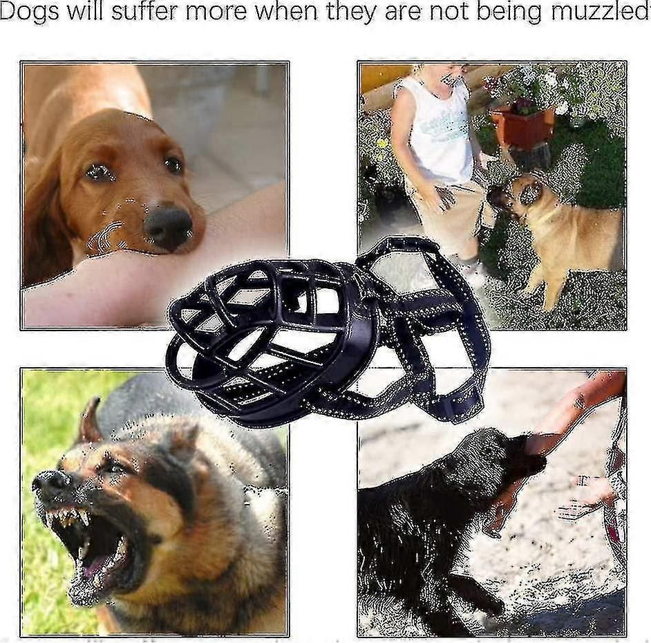 Soft Basket Muzzle For Dogs Secure And Comfortable Fit, Better Prevent Bites, Chewing And Barking Muzzle zxin