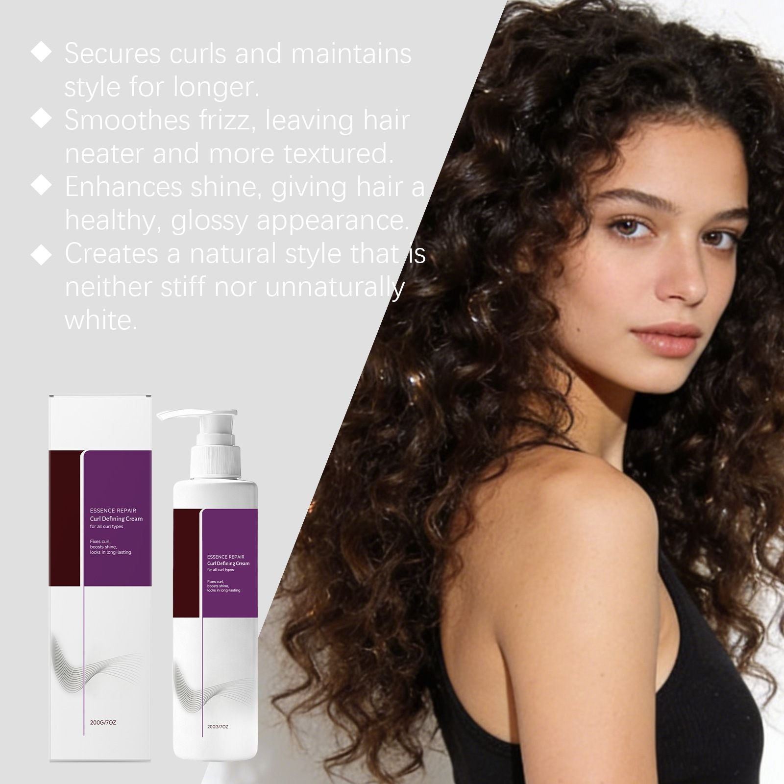 Curl Defining Cream Frizz Control for Bouncy Curls 200g