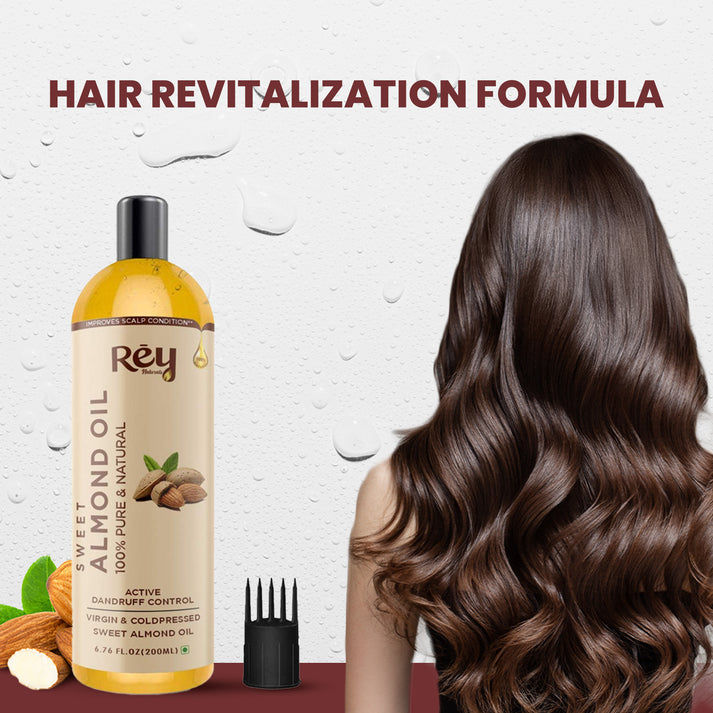 Rey Naturals Almond Hair Oil (Badam oil) 200 ml
