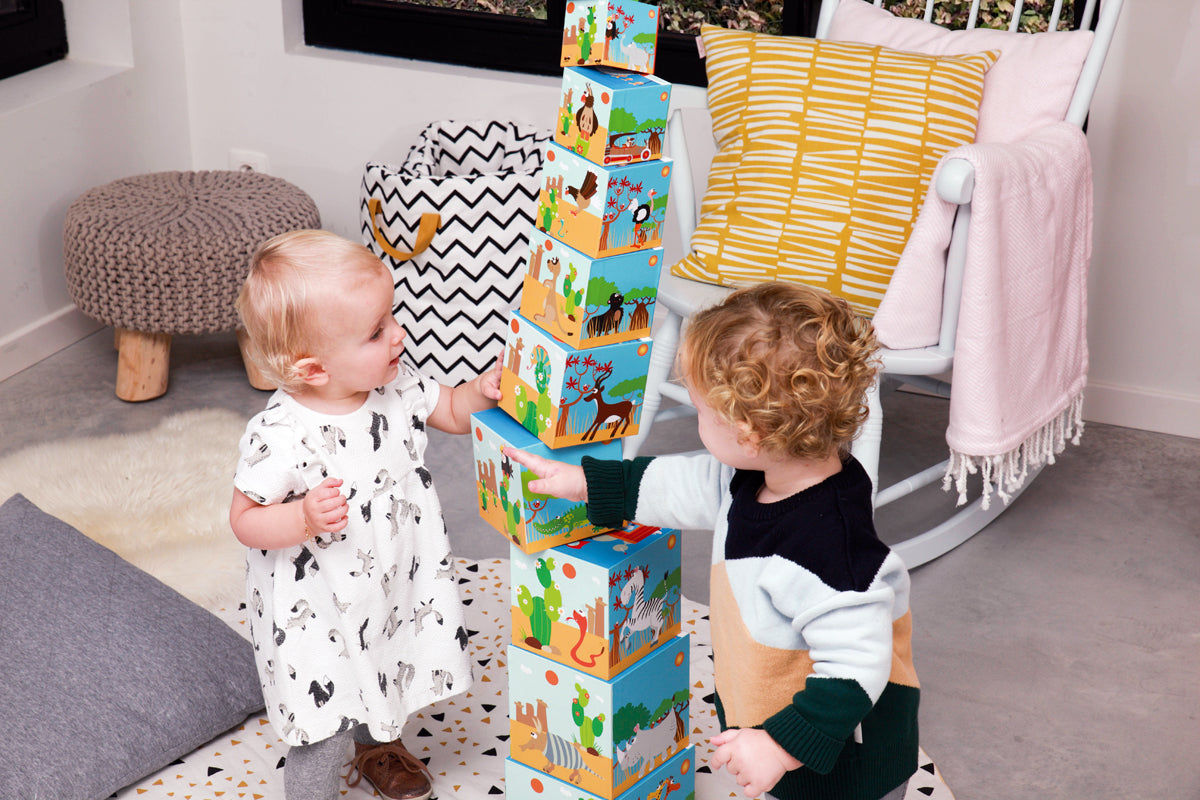 Animals Of The World 10 Pcs Stacking Tower - Jumbo