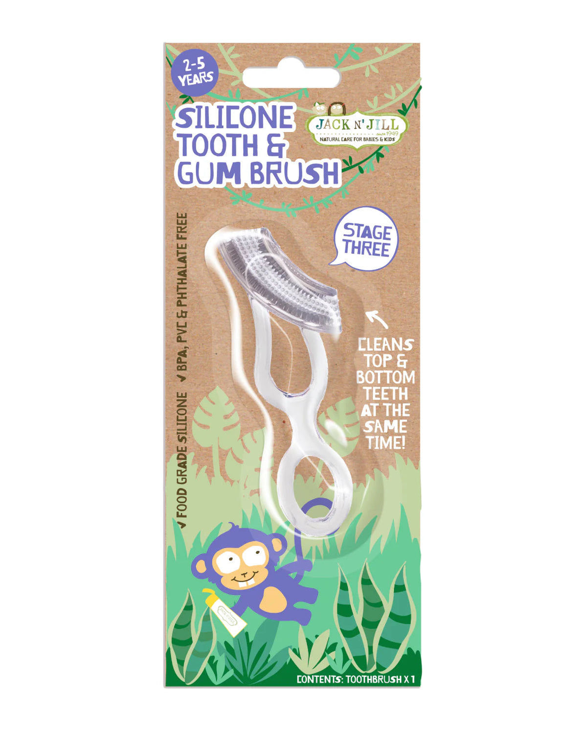 Jack N' Jill Silicone Tooth & Gum Brush "Stage 3"