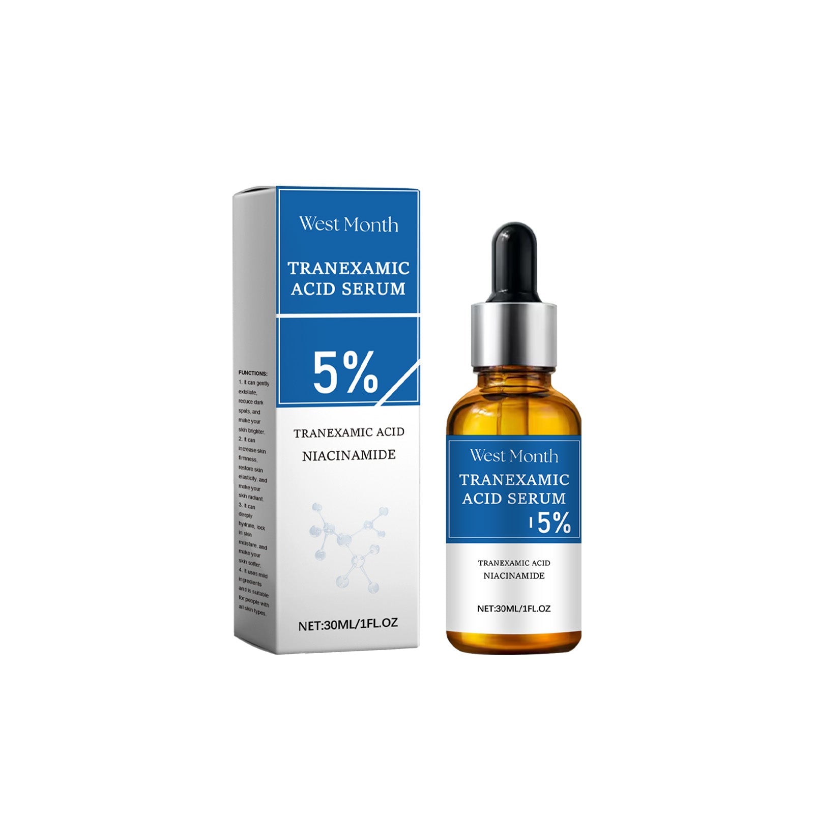 Brightening Face Essence with Niacinamide, Hyaluronic Acid, for Radiant Skin ,30ml