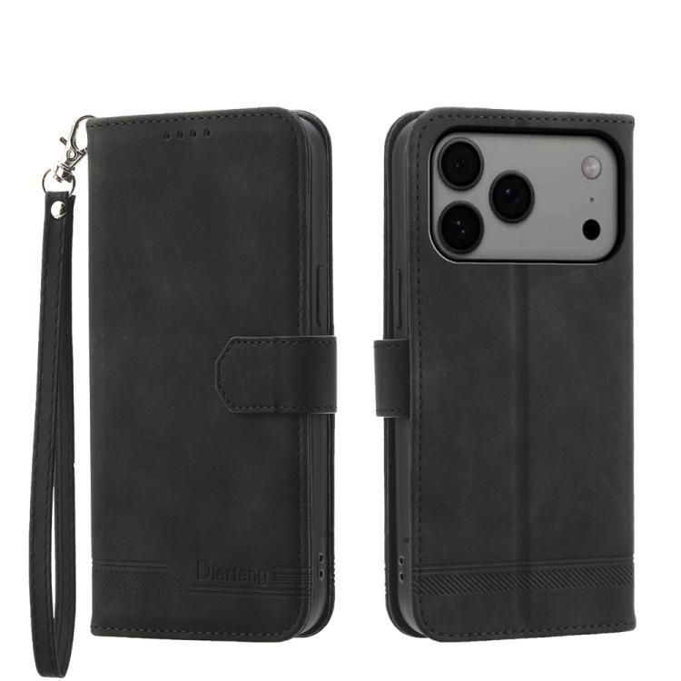 For iPhone 18 Pro Max / iPhone 17 Pro Max Dierfeng Dream Line TPU Hybrid PU Leather Phone Case