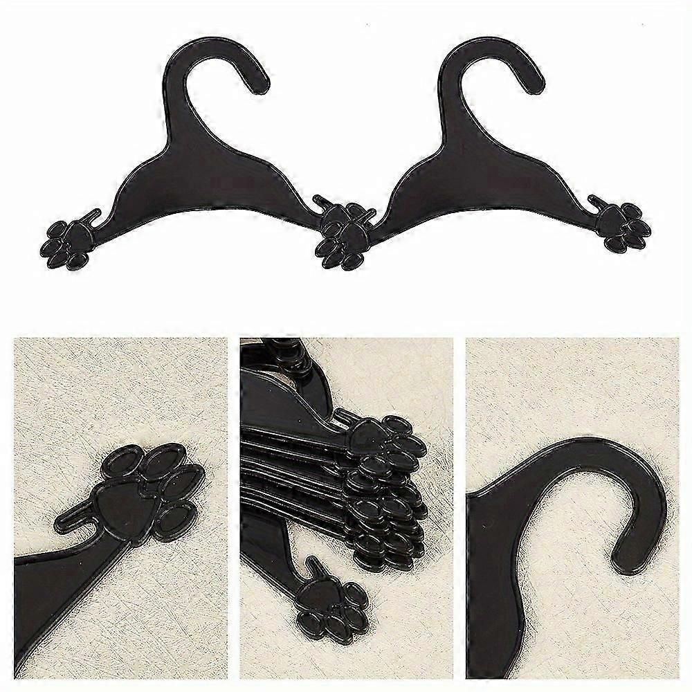 20pcs Dog Paw Print Plastic Clothes Hangers for Wardrobe Storage