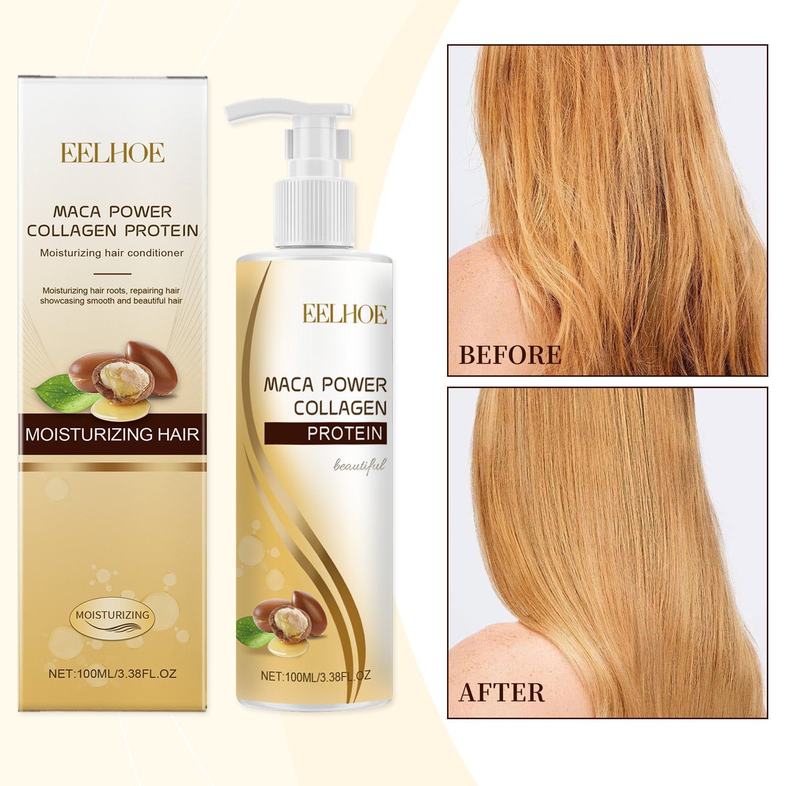 Collagen Repair Conditioner, Deep Nourishing Volumizer for Damaged Hair ,100ml