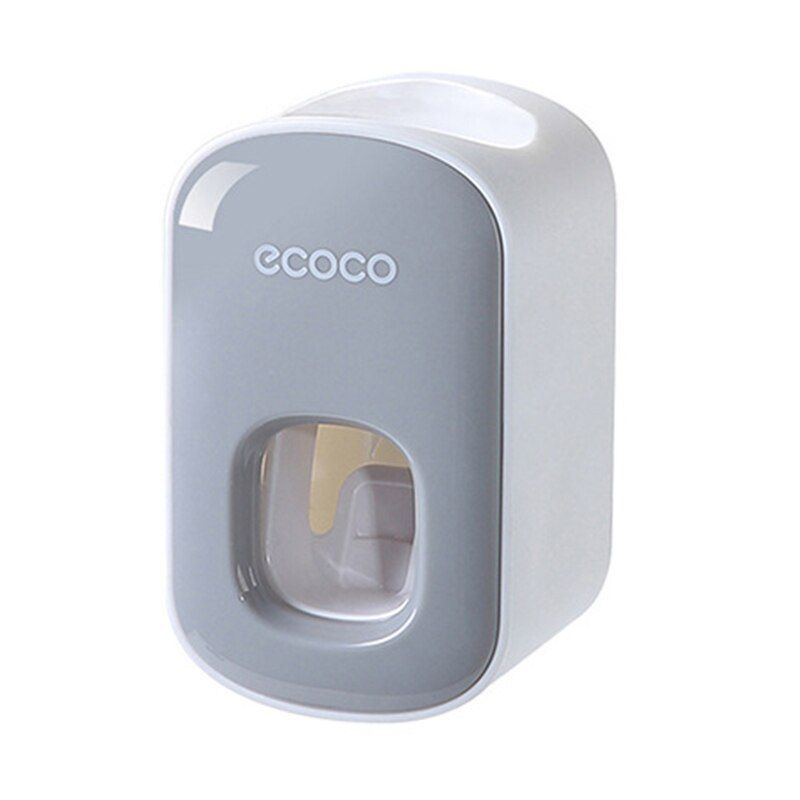 Automatic Toothpaste Dispenser Toothbrush Holder Wall Mounted Bathroom Storage