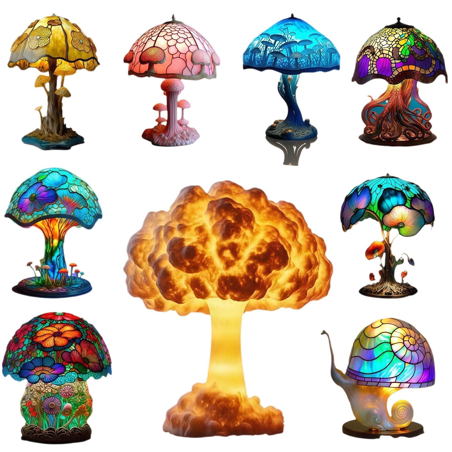 Colorful Mushroom LED Table Lamp USB Night Light