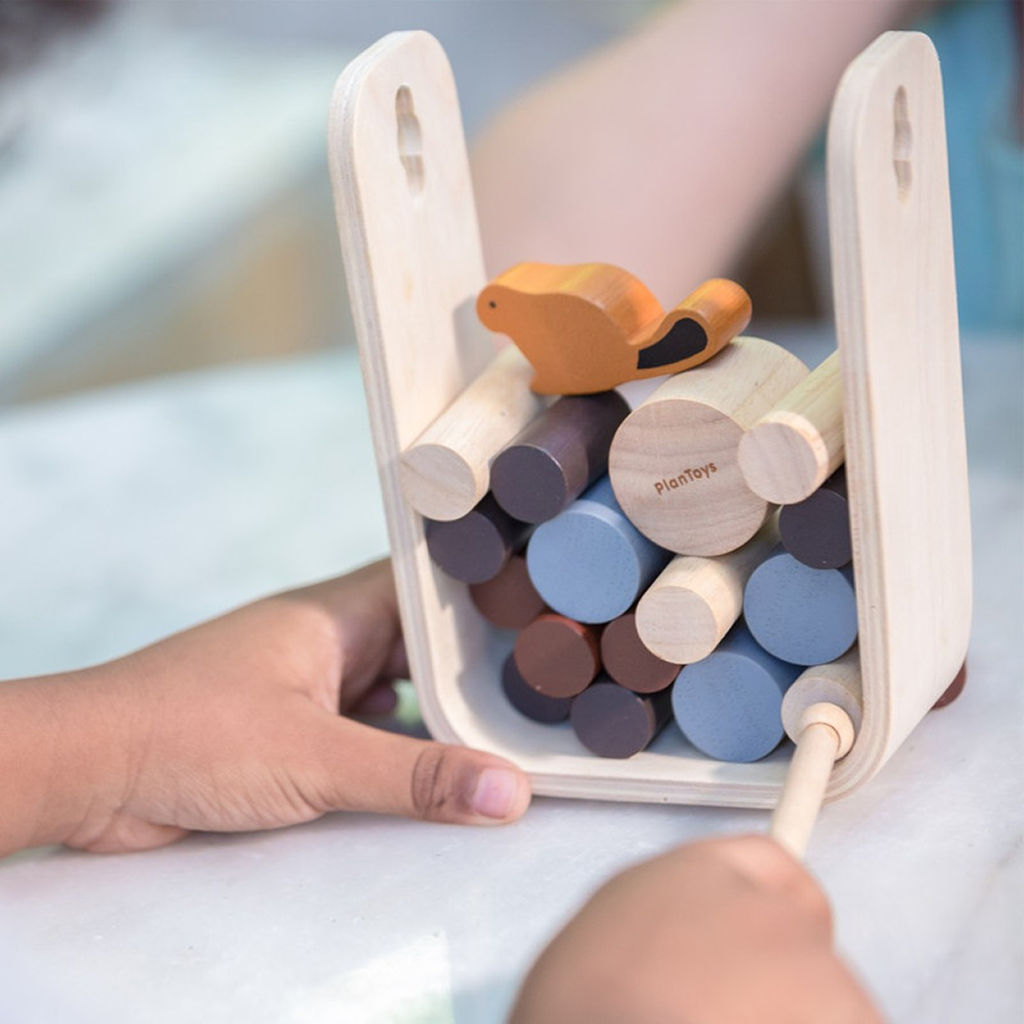 PlanToys Timber Tumble — Wooden Strategy Game