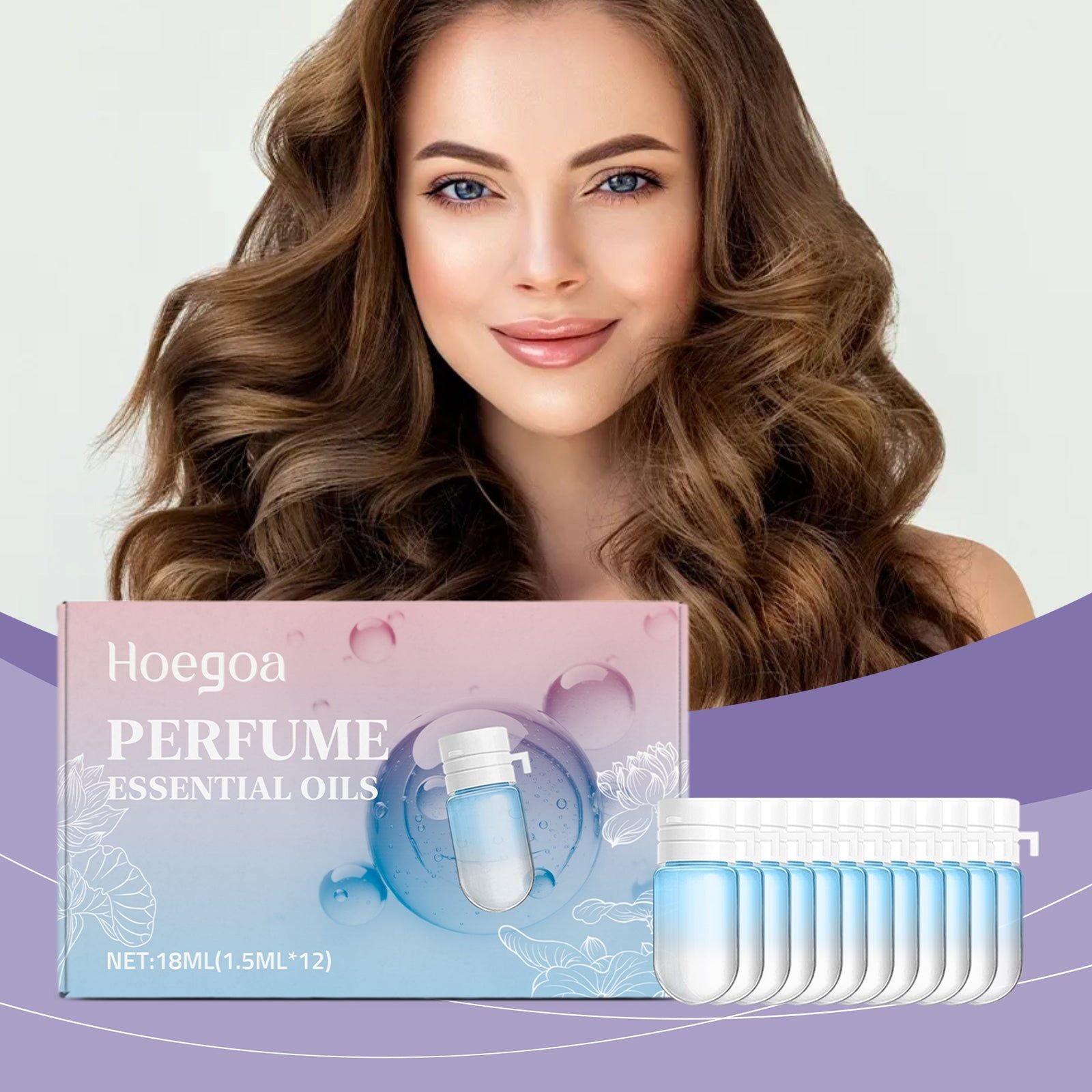 Aquatic Floral Hair Care Oil, Nourishing Frizz Control, Shine & Moisture ,1 set