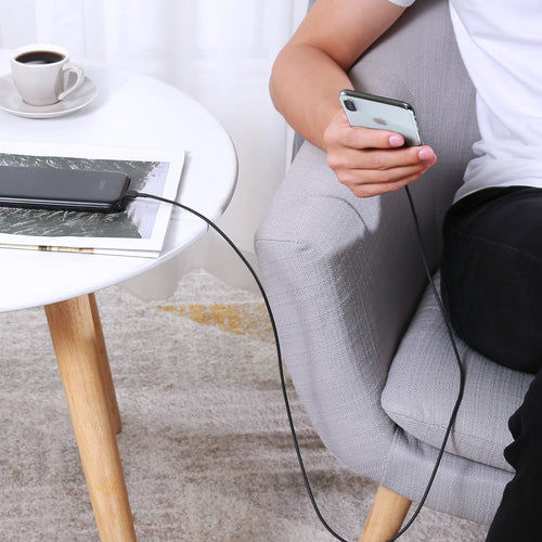Aukey CB-BAL7 USB A-Lightning Nylon Braided MFI Cable 0.9m - White