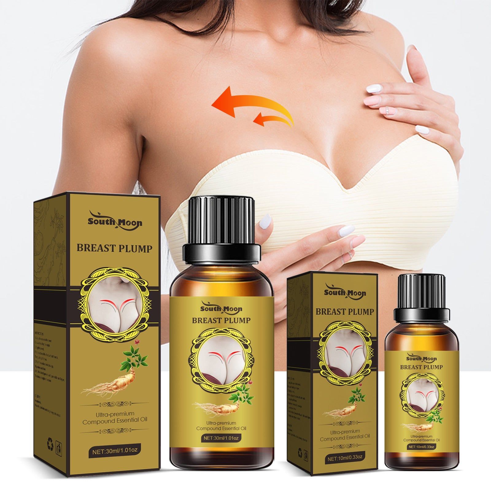 Breast Essential Oil, Promote Firming, Enhance Curves, Natural Breast Lift ,30ml