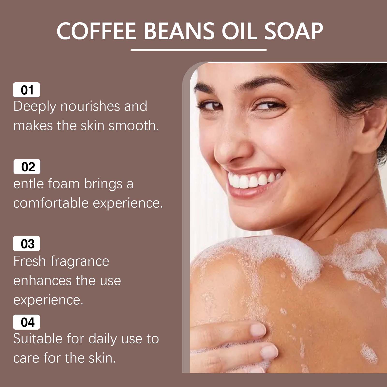Coffee Nourishing Body Cleansing Soap, Hydrating, Refreshing, Soft Skin ,100g