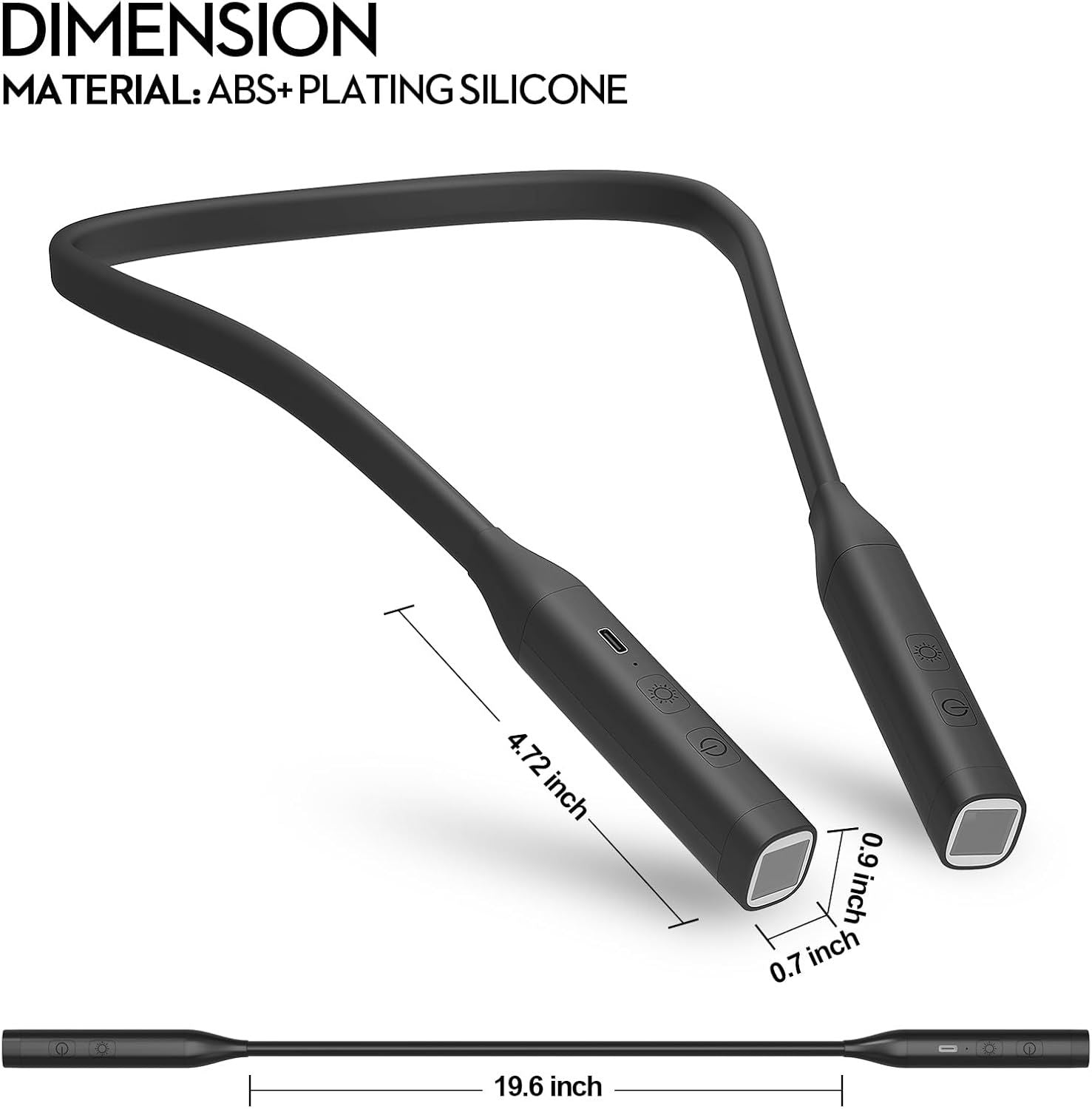Rechargeable Neck Light LED Reading Lamp with 3 Color Adjustable