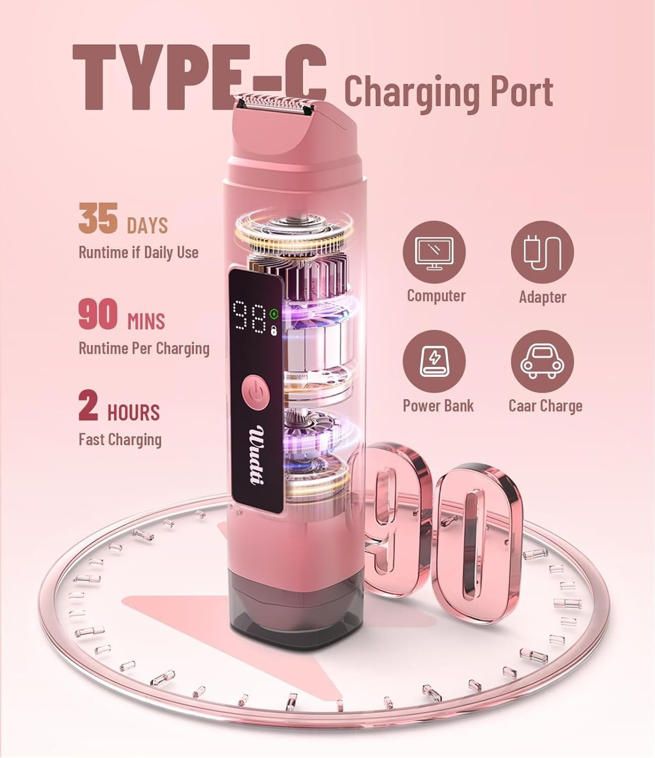 Dual-Head Women's Hair Remover Trimmer