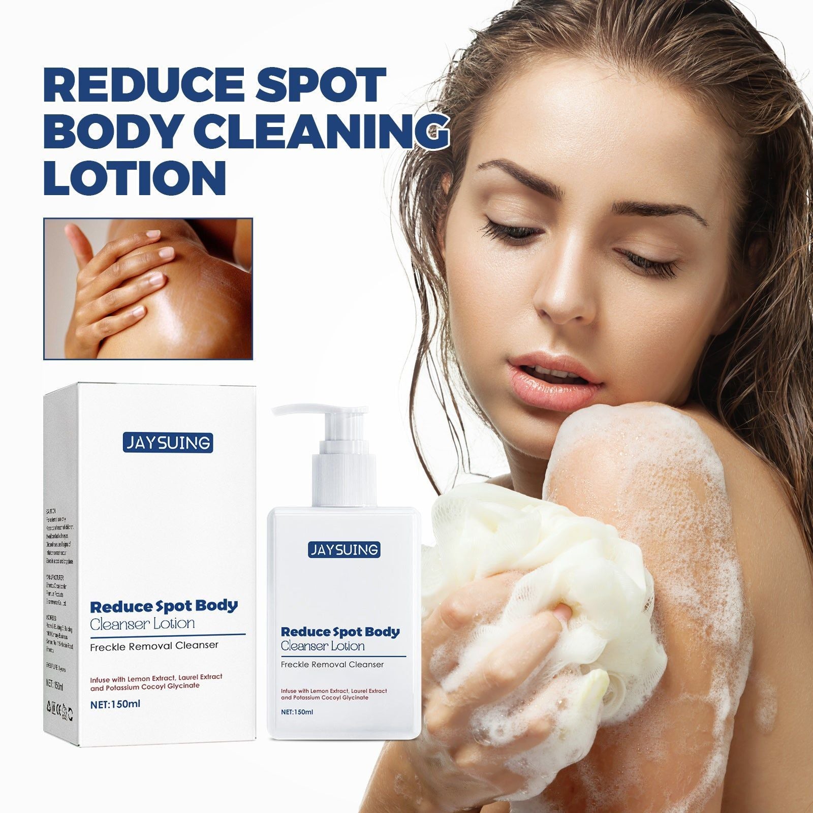 Deep Body Cleansing Lotion, Exfoliating Scrub Shower Gel for Bright, Smooth Skin ,150ml
