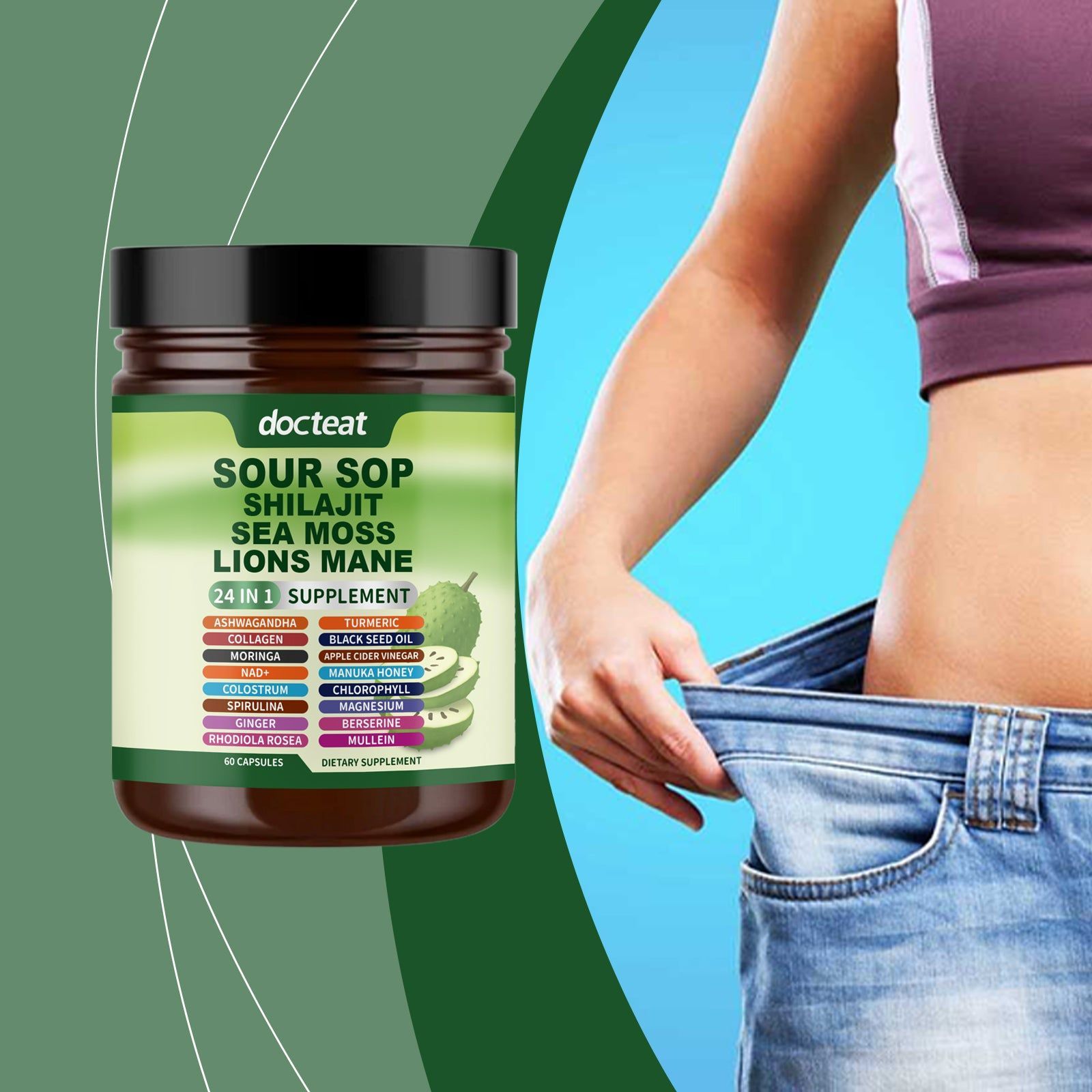 Boost Your Body Care with 24-in-1 Spiny Fruit Capsules, Improve Digestion and Vitality ,60pcs