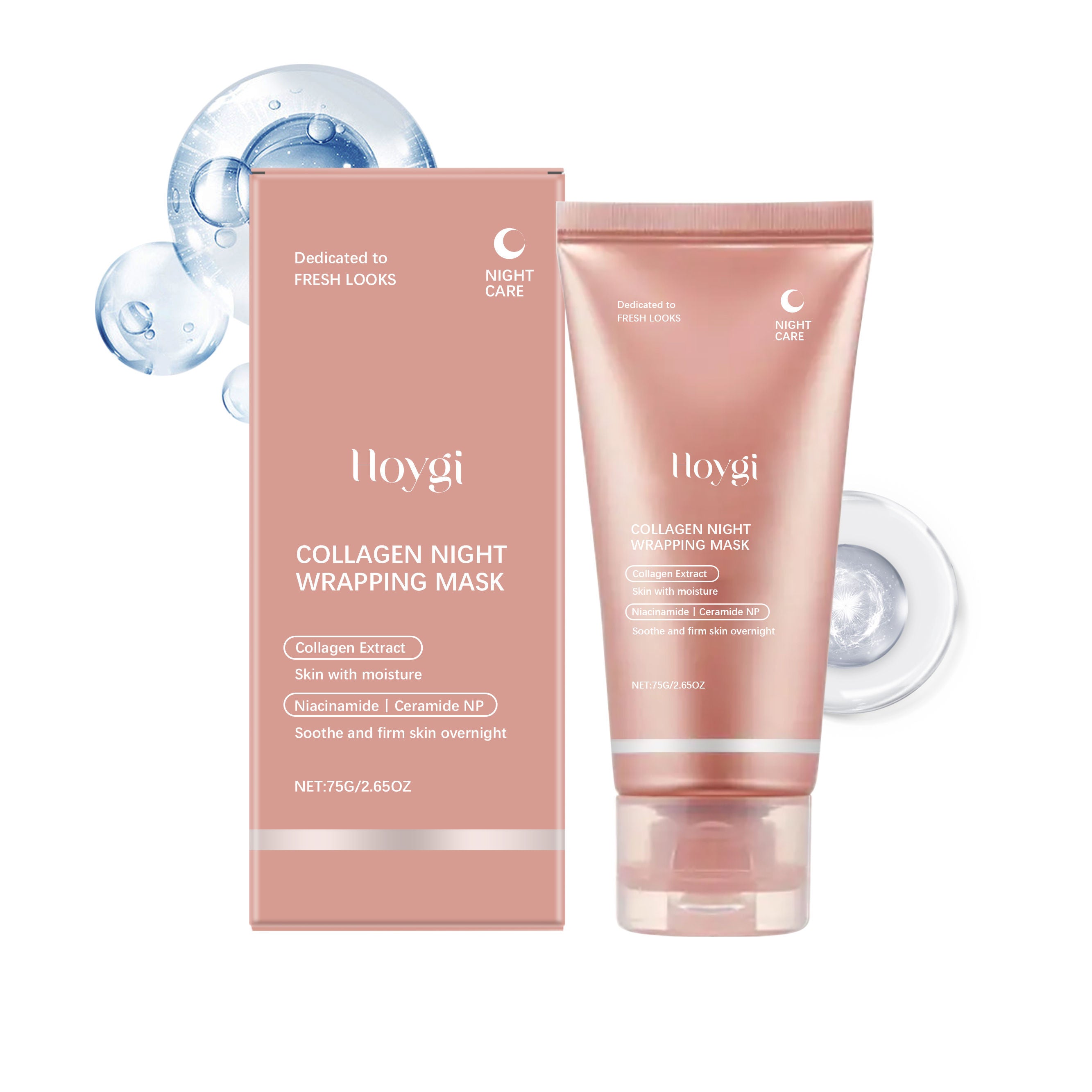 Collagen Peel & Tear Mask, Deep Facial Care, Hydrating, Brightening, Anti-Aging ,75g